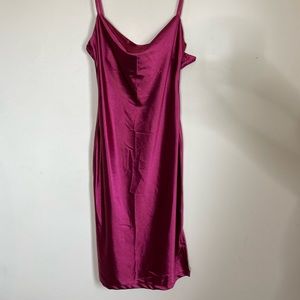 Magenta slip dress
